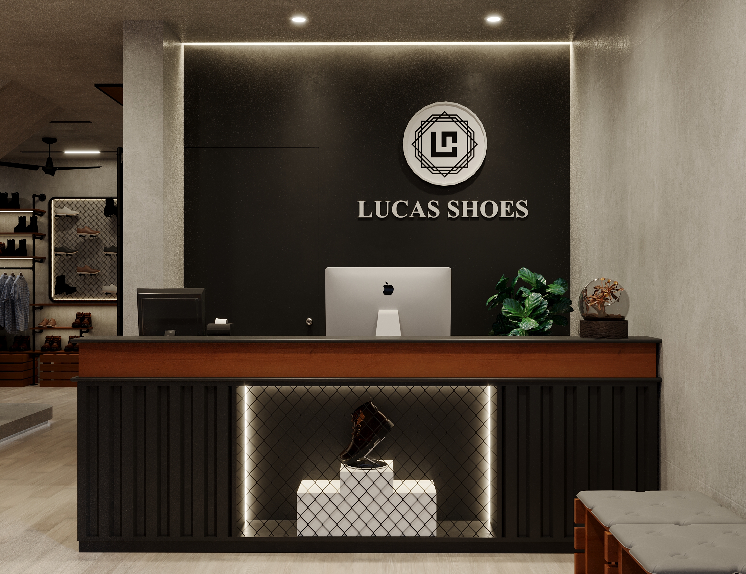 Thiết kế - Thi công Shop giày Lucas Shoes