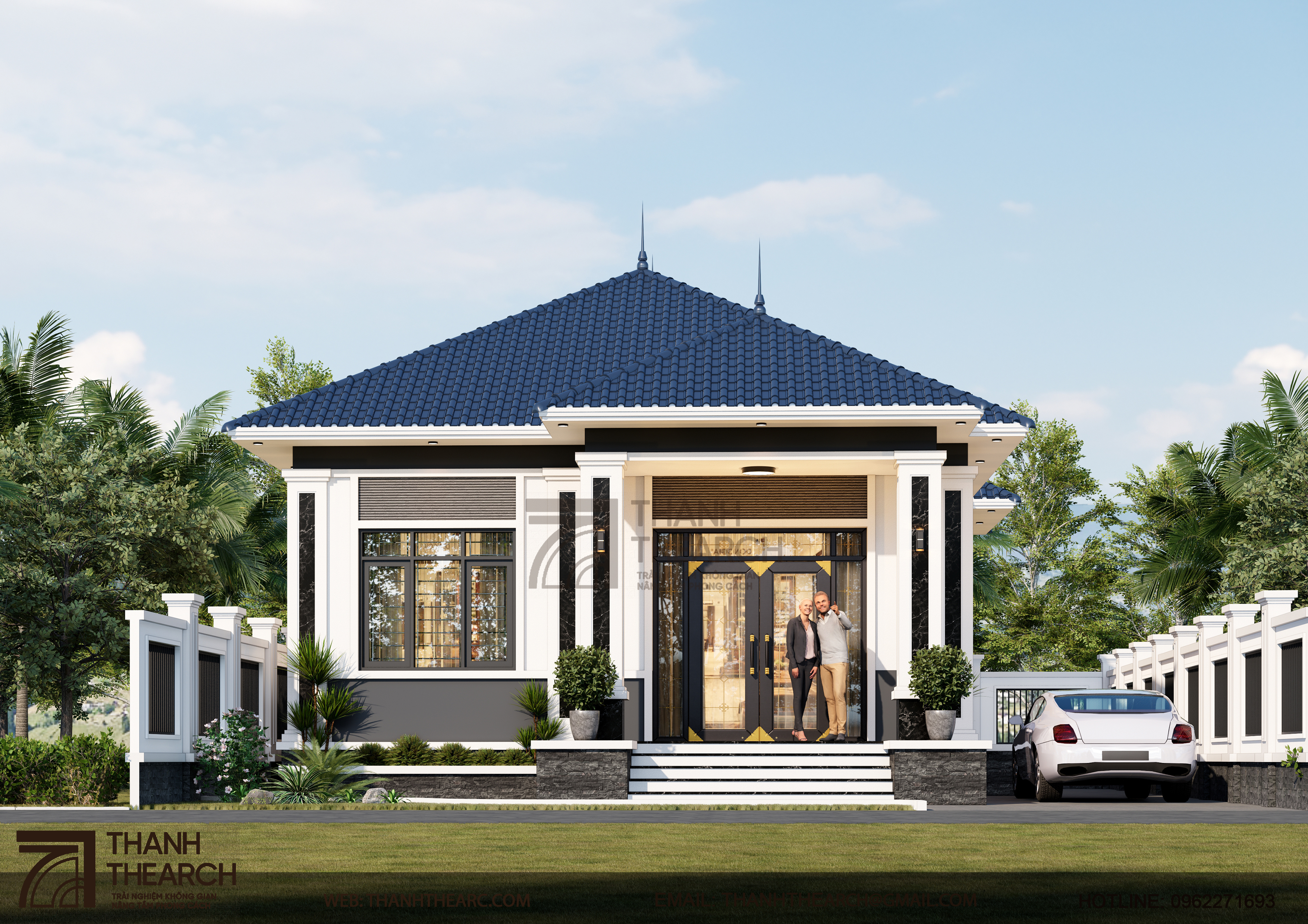 Biệt thự - 1 tầng - Mái Nhật