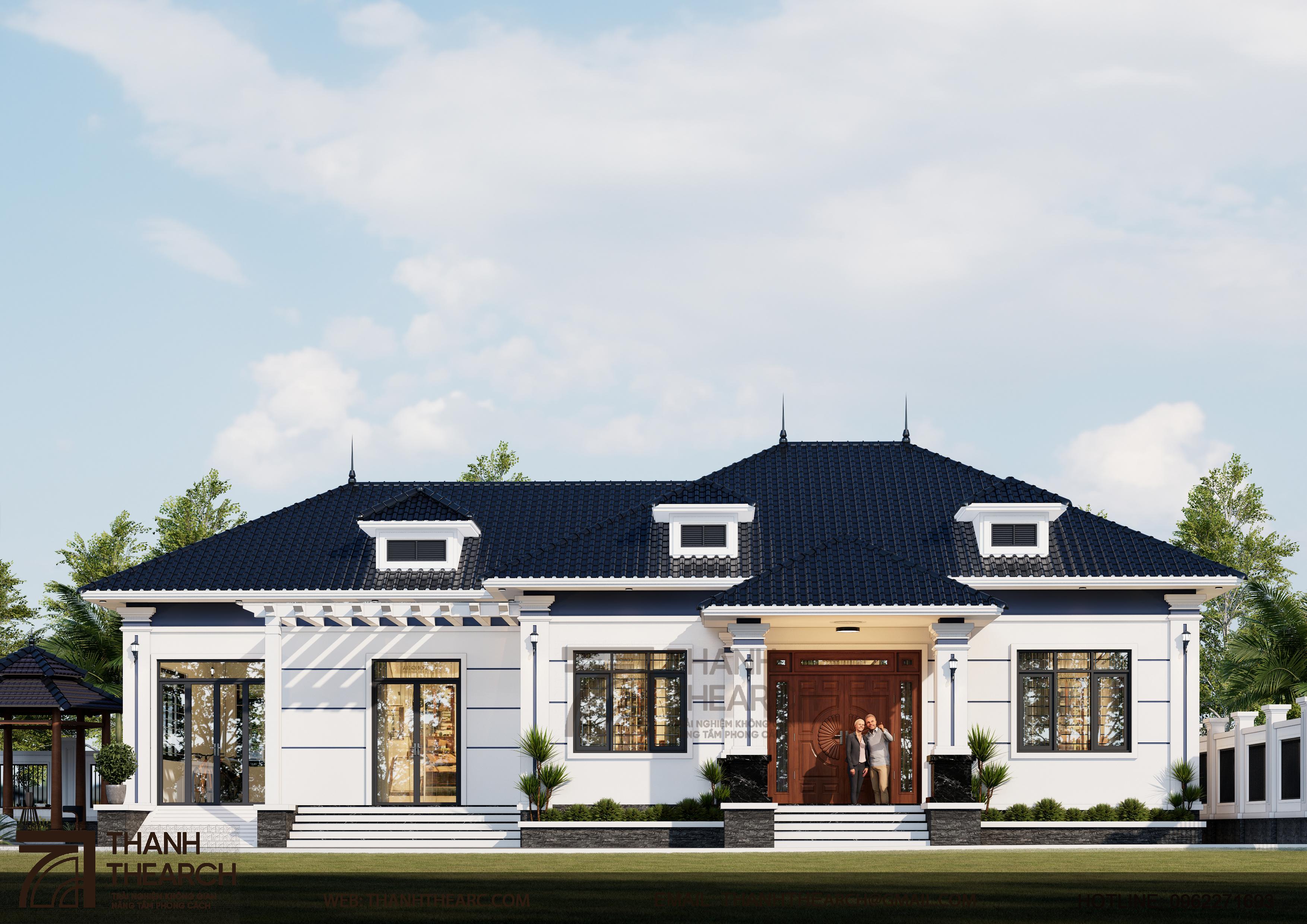 Biệt thự cấp 4 - Mái Nhật - Hiện đại